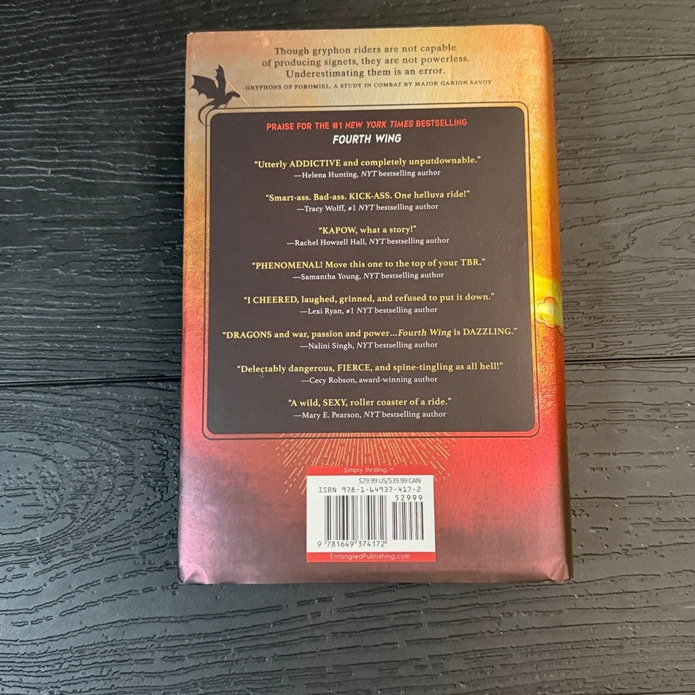 Iron Flame Rebecca Yarros First Edition First Print Sprayed Edges Hardcover Book
